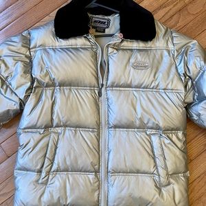 Steve Madden Silver Puffer Jacket